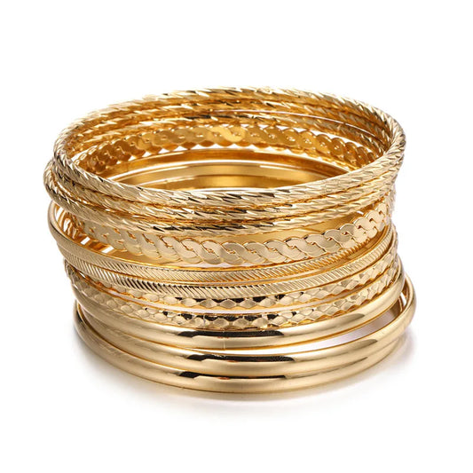 Multilayer Alloy Bracelet Set