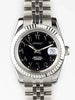 Seiko Mod Datejust watch with Black Arabic Dial