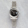 Seiko Mod Datejust watch with Black Arabic Dial